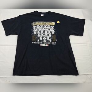 Chicago White Sox T Shirt Mens 2XL Black Short Sleeve 2005 World Series